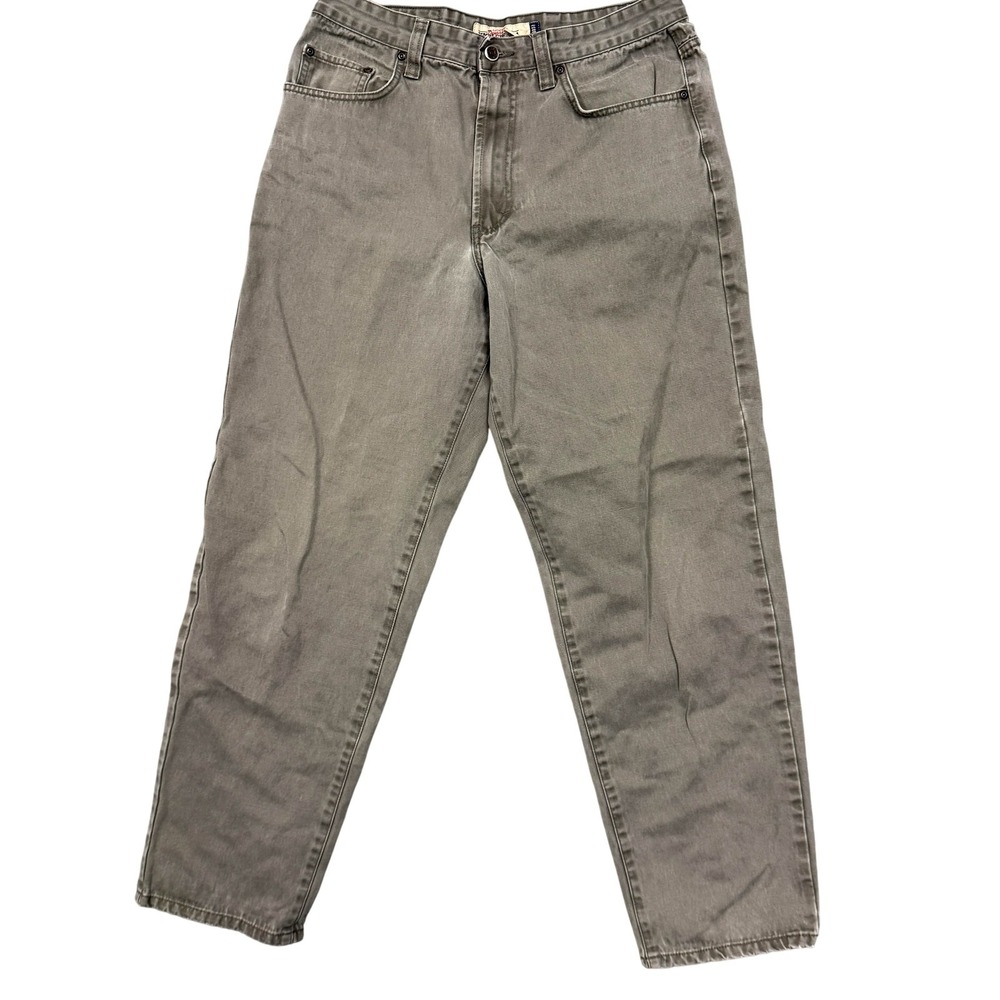 High Sierra Jeans Mens 34x32 Gray 100% Cotton Straight Leg Denim High‎ Rise